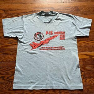 Vintage Screen Stars Best Made USA F-15 Logistics Test Unit T-Shirt Men's L